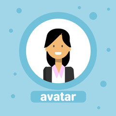 Female Avatar Businesswoman Profile Icon User Image Girl Face Flat Vector Illustration