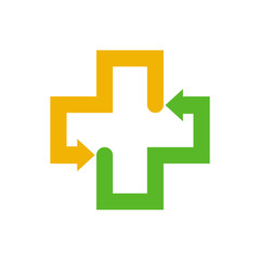 Medical Arrow Logo Icon Design