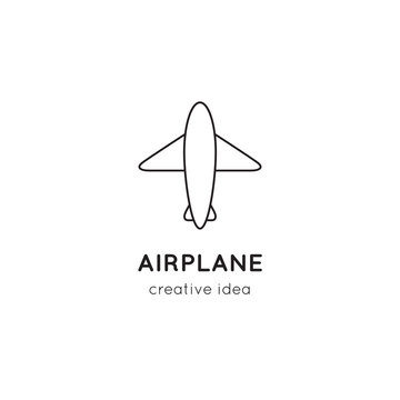 Airlines line logo template