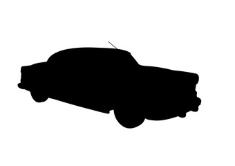 silhouette of retro car vector