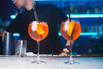 alcoholic drink with citrus