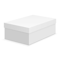 Shoe box mock up isolated on white background. Vector illustration