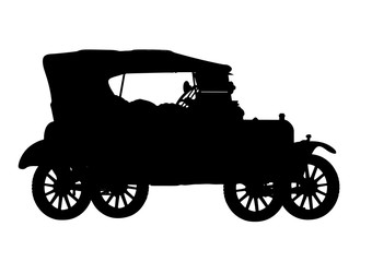 Fototapeta na wymiar silhouette of retro car vector