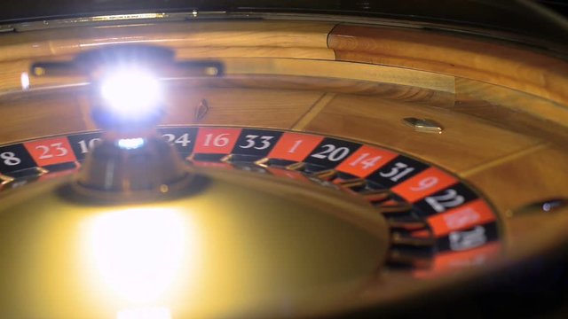 Roulette wheel spinning