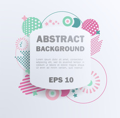 Geometric abstract pattern with soft sharp forms, colors: triangles, circles, points, modern elements. Can be used on flyers, web, geometric design, cover. Vector geometric abstract illustration.