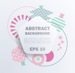 Geometric abstract pattern with soft sharp forms, colors: triangles, circles, points, modern elements. Can be used on flyers, web, geometric design, cover. Vector geometric abstract illustration.