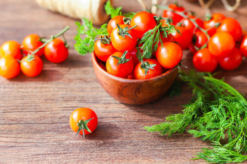 Colorful root vegetables with rape blossoms.Image of early spring (a kind of rape blossoms)