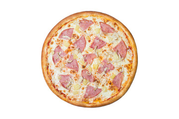 pizza with pine-apple and ham