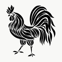 Magnificent walking beautiful cock, pattern