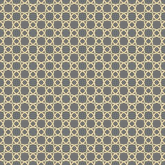 Seamless vector ornament in arabian style. Geometric abstract golden background. Pattern for wallpapers and backgrounds