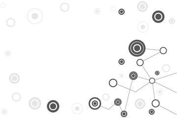 Abstract connecting dots and lines. Connection science background. business and technology concepts 