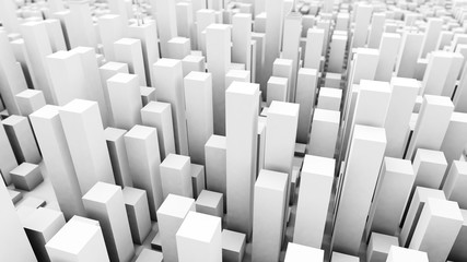Fototapeta premium cubed white city background