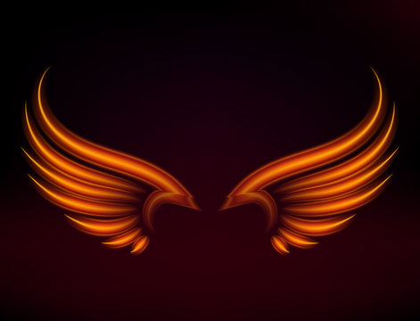 Wings On Fire Stock Vector Illustration and Royalty Free Wings On Fire  Clipart