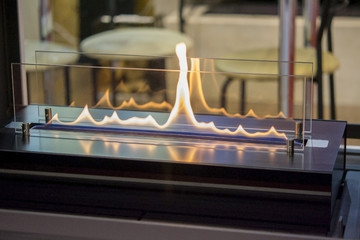 Biofireplace burn on ethanol gas. Contemporary mount biofuel on ethanol fireplot fireplace...