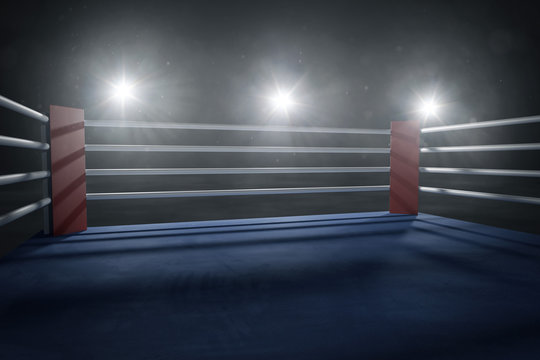 Boxring bei Gegenlicht