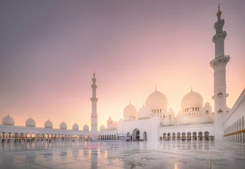 Foto op Canvas Sheikh Zayed Grand Mosque at sunset Abu-Dhabi, UAE © boule1301