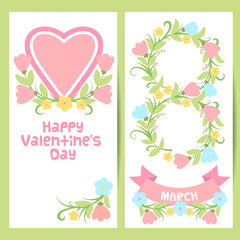 spring easter valentine 8 march banner set