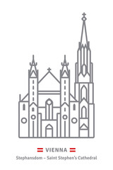 Naklejka premium Katedra Świętego Szczepana w Wiedniu ikona