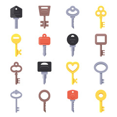 Vector pictures of keys for doors