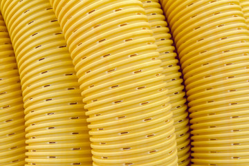 yellow drainage pipe