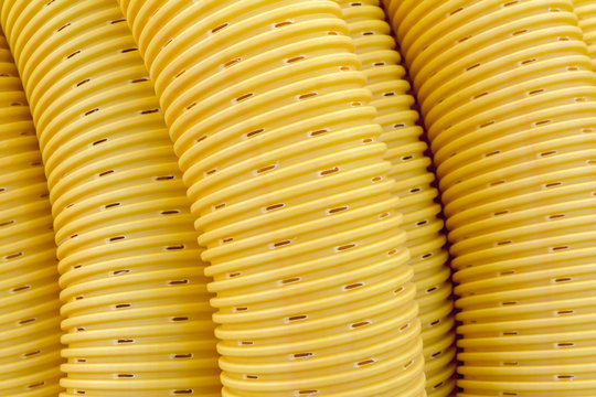yellow drainage pipe