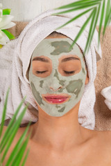 Young healthy woman with face mask.