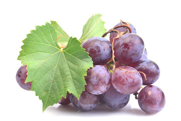 Grapes on a white background