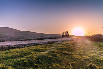 Obraz premium Sunset road