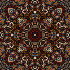 abstract mosaic tiles seamless mandala design pattern ornamental