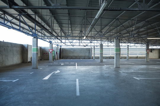 Empty car parking area