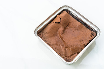 Dark chocolate brownies.