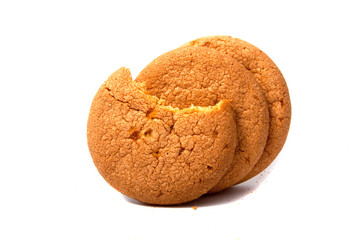 Caramel cookies honey cake isolated