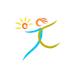 A person who carries the sun, childhood, good and sport