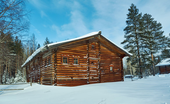 Russian Traditional wooden peasant house