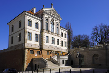 Warsaw, Poland - Historic quarter of Warsaw old town - Fryderyk Chopin Museum at the Ostrogski Palace