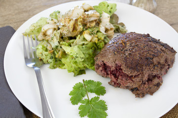 steak et salade