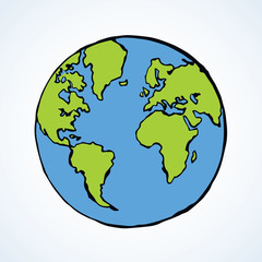 Planet. Vector drawing
