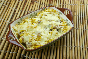 Fried Corn Dip with Chicken