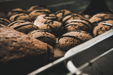 Delcious chocolate cookies, keks are made for the happy hours and events, like christmas or eastern