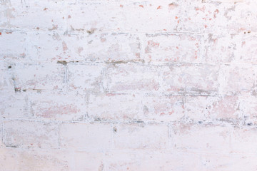 old vintage white brick wall texture background