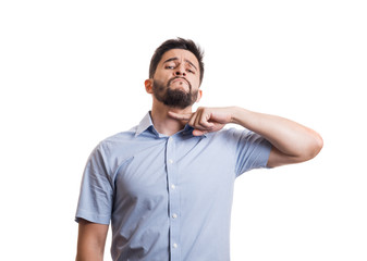 Portrait of young bearded man