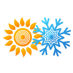 Snowflake and sun design