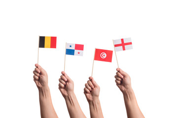 Tiny flags in hands