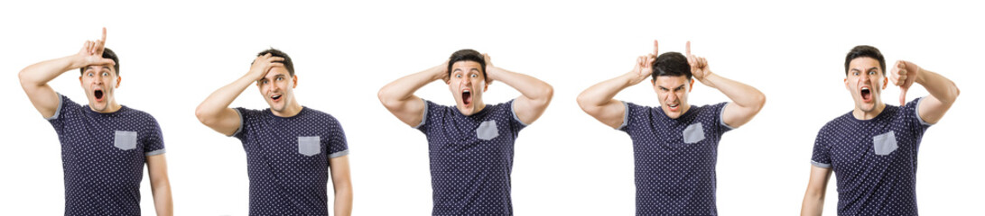 Set of emotional expressions