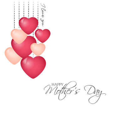 Bright greeting card in minimalist style for Mothers day. Modern badge or label with message Happy Mothers Day. Vector illustration for Holiday Collection.
