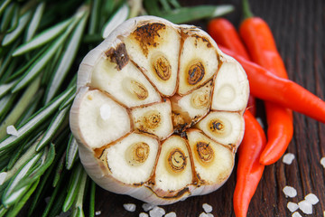 rosemary, garlic, chili