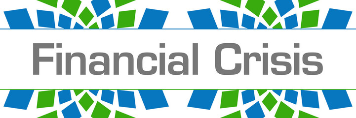 Fototapeta premium Financial Crisis Green Blue Texture Horizontal 