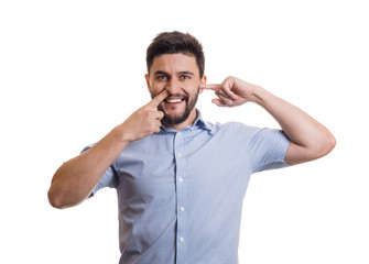 Portrait of young bearded man