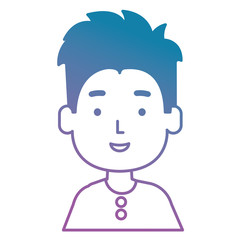 happy little boy character vector illustration design