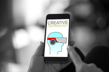 Creative technology concept on a smartphone